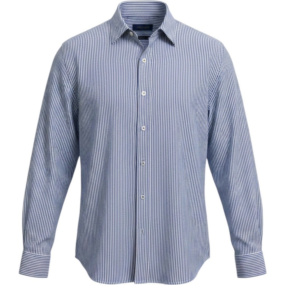 UNTUCKit Button Down Mens XXL Blue White Stripe Slim Fit Performance Stretch